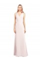 Keyhole Back Pink Trumpet V-Neck Long Semi Formal Evening Dress / Prom Dress / Bridesmaid Dress York