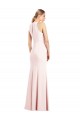 Keyhole Back Pink Trumpet V-Neck Long Semi Formal Evening Dress / Prom Dress / Bridesmaid Dress York