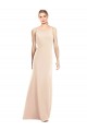 Open Back Nude Trumpet Bateau Neck Long Semi Formal Evening Dress / Prom Dress / Bridesmaid Dress York