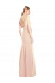 Open Back Nude Trumpet Bateau Neck Long Semi Formal Evening Dress / Prom Dress / Bridesmaid Dress York