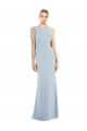 Backless Light Sky Blue Trumpet Bateau Neck Long Semi Formal Evening Dress / Prom Dress / Bridesmaid Dress York