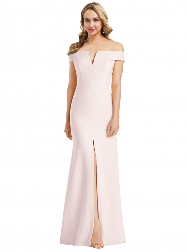 Pink Trumpet V-Neck Long Bridesmaid Dress / Evening Dress York