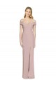 Open Back Dusty Pink Trumpet Off the Shoulder Long Semi Formal Evening Dress / Prom Dress / Bridesmaid Dress York