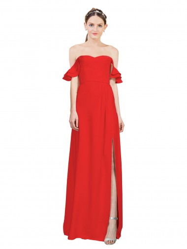 Red A-Line Sweetheart Long Formal Evening Gown / Prom Dress / Bridesmaid Dress York