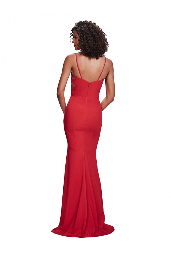 Red Mermaid Spaghetti Straps Long Bridesmaid Dress / Evening Dress York