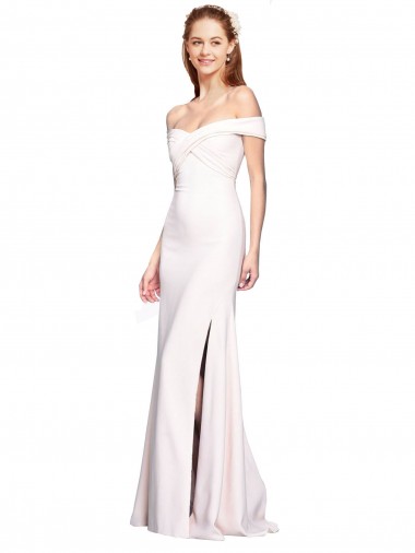 White Mermaid Off the Shoulder Long Formal Dress / Bridesmaid Dress York
