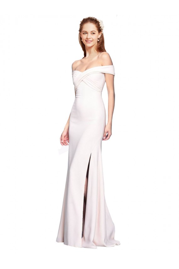 White Mermaid Off the Shoulder Long Formal Dress / Bridesmaid Dress York