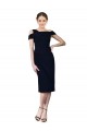 Dark Navy Mermaid Off the Shoulder Cocktail Length Formal Evening Gown / Prom Dress / Bridesmaid Dress York