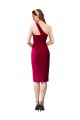 Black Sheath One Shoulder Cocktail Length Formal Evening Gown / Prom Dress / Bridesmaid Dress York