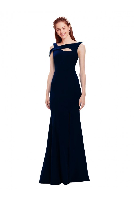 Dark Navy Mermaid Off the Shoulder Long Formal Evening Gown / Prom Dress / Bridesmaid Dress York
