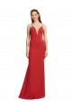 Open Back Red Mermaid V-Neck Long Formal Evening Gown / Prom Dress / Bridesmaid Dress York