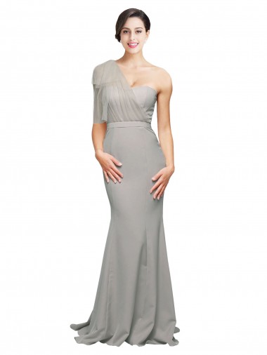 Low Back Oyster Silver Mermaid Sweetheart Sweep Train Formal Evening Gown / Prom Dress / Bridesmaid Dress York