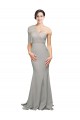 Low Back Oyster Silver Mermaid Sweetheart Sweep Train Formal Evening Gown / Prom Dress / Bridesmaid Dress York