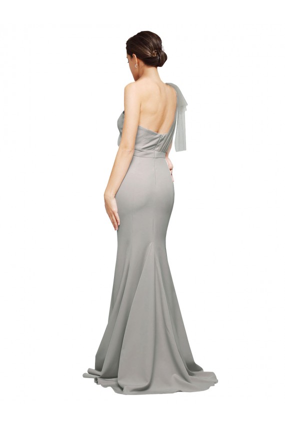 Low Back Oyster Silver Mermaid Sweetheart Sweep Train Formal Evening Gown / Prom Dress / Bridesmaid Dress York