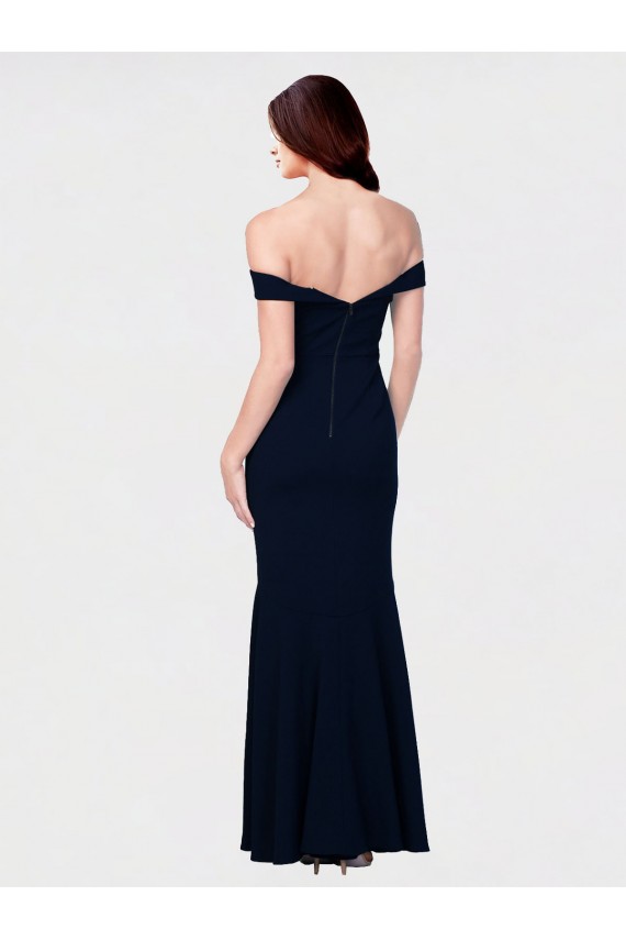 Low Back Ivory Mermaid Off the Shoulder Long Formal Dress / Bridesmaid Dress York