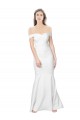 Low Back Ivory Mermaid Off the Shoulder Long Formal Dress / Bridesmaid Dress York