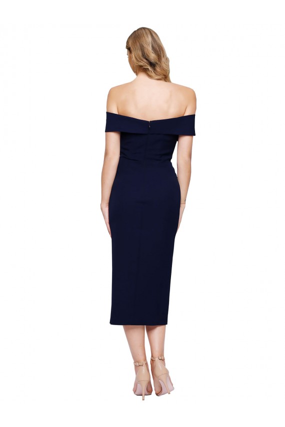 Dark Navy Mermaid Sweetheart Midi Length Formal Evening Gown / Prom Dress / Bridesmaid Dress York