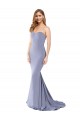 Low Back Smoke Blue Mermaid Strapless Long Formal Evening Gown / Prom Dress / Bridesmaid Dress York