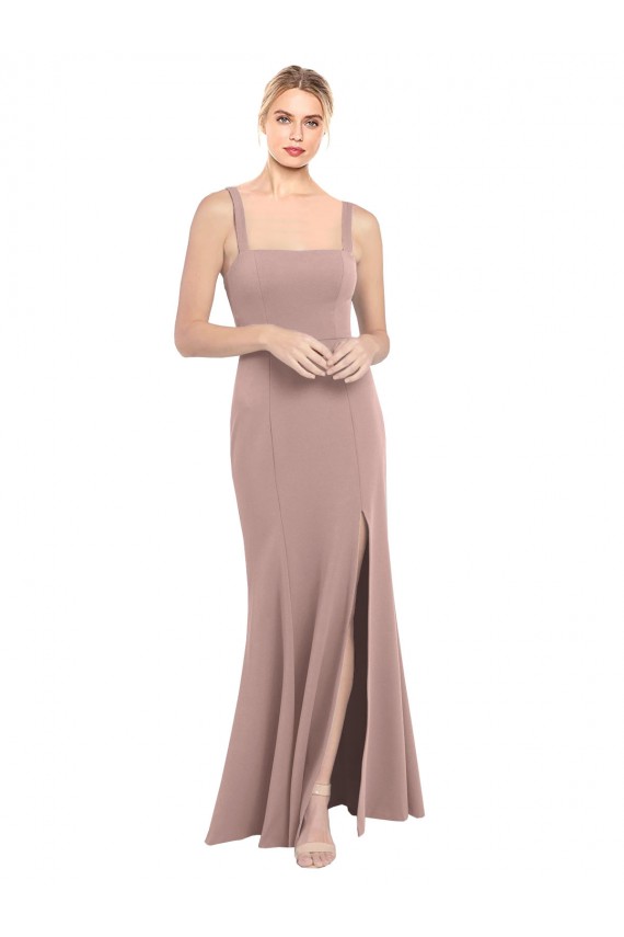 Dusty Pink Mermaid High Neck Long Prom Dress / Bridesmaid Dress York