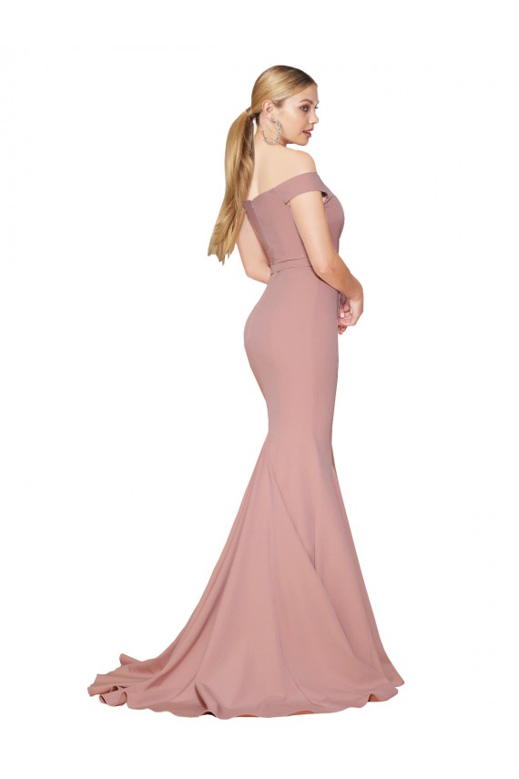 Dusty Pink Mermaid High Neck Sweep Train Formal Evening Gown / Prom Dress / Bridesmaid Dress York