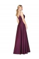 V-Back Wild Berry A-Line High Neck Long Formal Evening Gown / Prom Dress / Bridesmaid Dress York