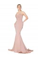 Low Back Mauve Mermaid High Neck Long Formal Dress / Bridesmaid Dress York