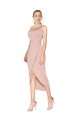 Mauve Mermaid High Neck Knee Length Formal Dress / Bridesmaid Dress York