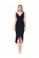 Dark Navy Mermaid High Neck Knee Length High Low Evening Gown / Prom Dress / Bridesmaid Dress York