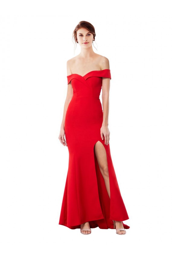 Red Mermaid High Neck Long Formal Evening Dress / Prom Dress / Bridesmaid Dress York