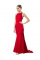 Open Back Red Mermaid High Neck Long Formal Evening Gown / Bridesmaid Dress York