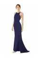 Open Back Navy Blue Mermaid High Neck Long Formal Evening Gown / Prom Dress / Bridesmaid Dress York
