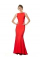 Open Back Red Mermaid High Neck Long Bridesmaid Dress / Evening Gowns York