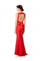 Open Back Red Mermaid High Neck Long Bridesmaid Dress / Evening Gowns York