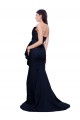 Low Back Dark Navy Sheath Strapless Sweep Train Semi Formal Evening Dress / Prom Dress / Bridesmaid Dress York