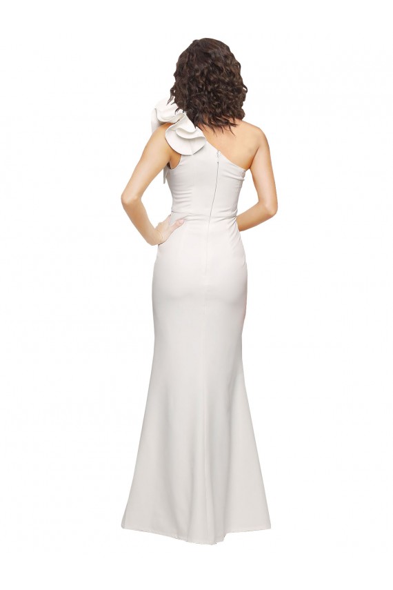 Ivory Sheath One Shoulder Long Formal Evening Gown / Prom Dress / Bridesmaid Dress York