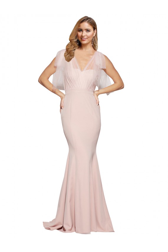 Low Back Mauve Sheath Sweetheart Long Formal Dress / Bridesmaid Dress York