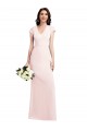 Pink A-Line V-Neck Long Formal Evening Gown / Prom Dress / Bridesmaid Dress York