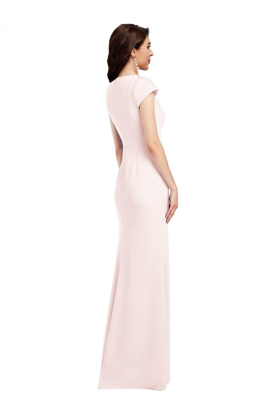 Pink A-Line V-Neck Long Formal Evening Gown / Prom Dress / Bridesmaid Dress York
