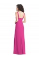 Low Back Fuchsia Trumpet Square Neck Long Semi Formal Evening Dress / Prom Dress / Bridesmaid Dress York