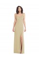 Low Back Champagne Trumpet Square Neck Long Formal Evening Gown / Prom Dress / Bridesmaid Dress York