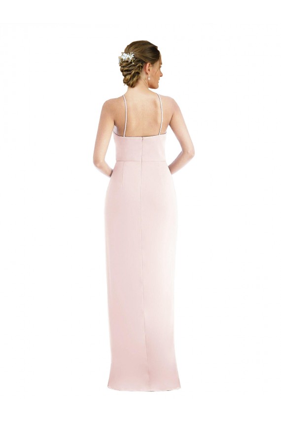 Pink Trumpet Halter Neck Long Semi Formal Evening Dress / Prom Dress / Bridesmaid Dress York