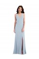 Open Back Light Sky Blue Trumpet V-Neck Long Evening Dress / Bridesmaid Dress York