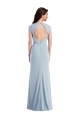 Open Back Light Sky Blue Trumpet Long Formal Evening Gown / Prom Dress / Bridesmaid Dress York