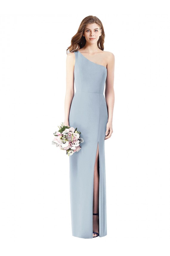 Light Sky Blue Trumpet One Shoulder Long Semi Formal Evening Dress / Prom Dress / Bridesmaid Dress York
