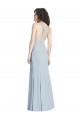 Open Back Light Sky Blue Trumpet Halter Neck Long Evening Dress / Bridesmaid Dress York