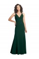 V-Back Midnight Green A-Line V-Neck Long Formal Dress / Bridesmaid Dress York
