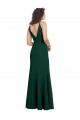 V-Back Midnight Green A-Line V-Neck Long Formal Dress / Bridesmaid Dress York