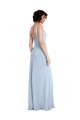 Light Sky Blue Sheath Square Neck Long Prom Dress / Bridesmaid Dress York