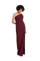 Burgundy Gold Sheath One Shoulder Long Formal Evening Gown / Prom Dress / Bridesmaid Dress York