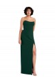 Low Back Midnight Green Sheath Strapless Long Formal Evening Gown / Prom Dress / Bridesmaid Dress York